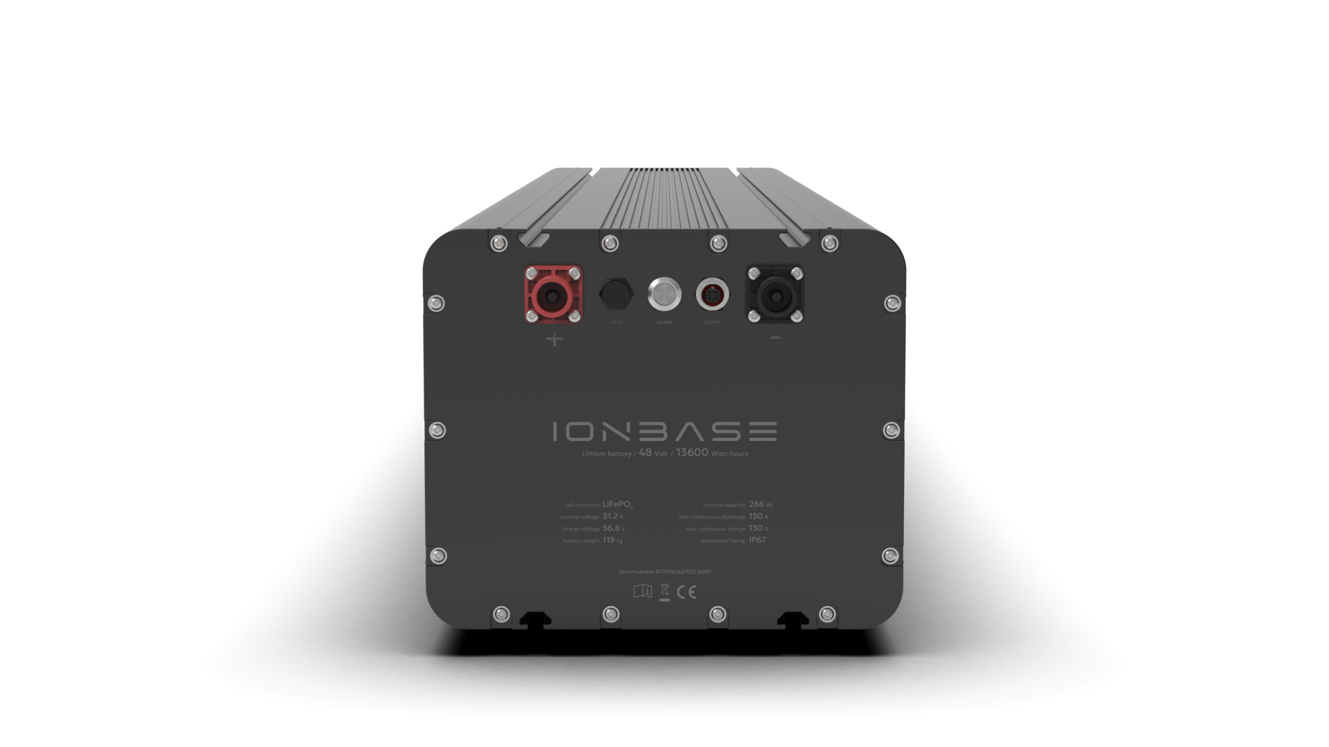 IONBASE Lithium Battery 48V 13600Wh - Front view