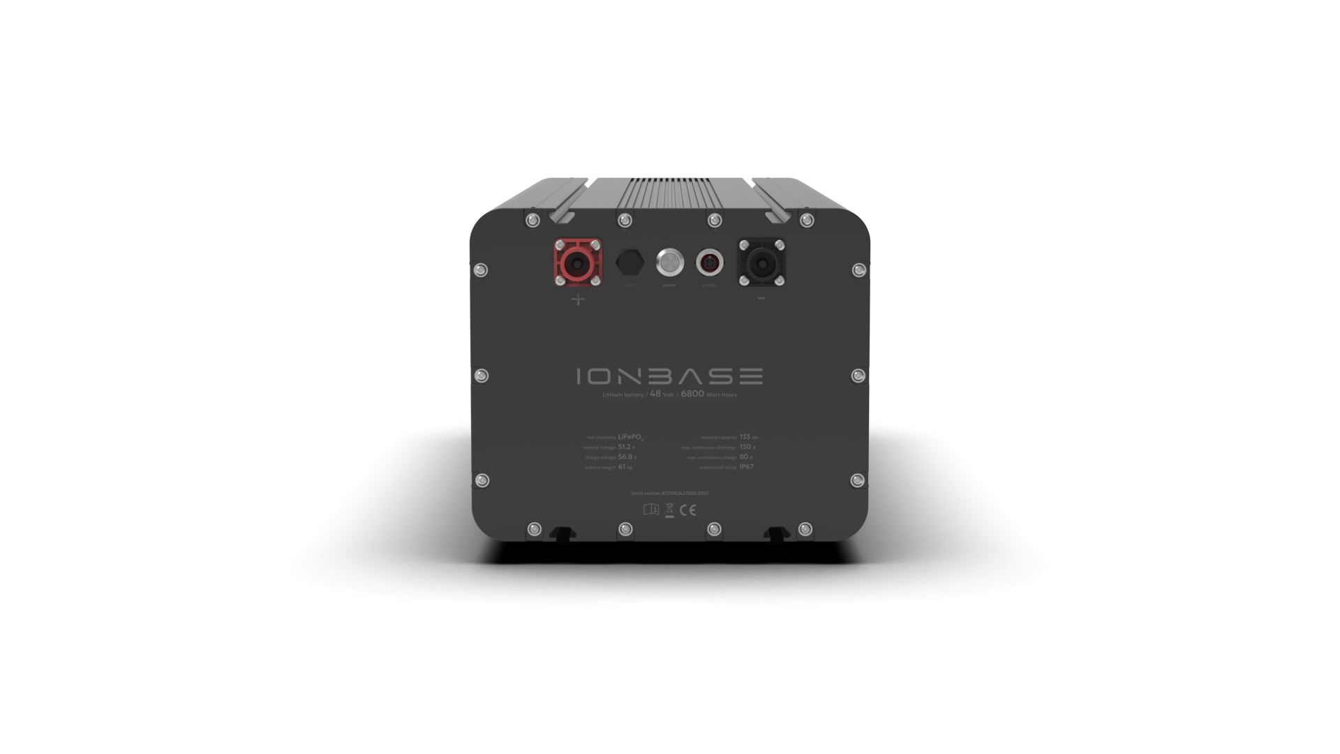 IONBASE Lithium Battery 48V 6800Wh - Front view