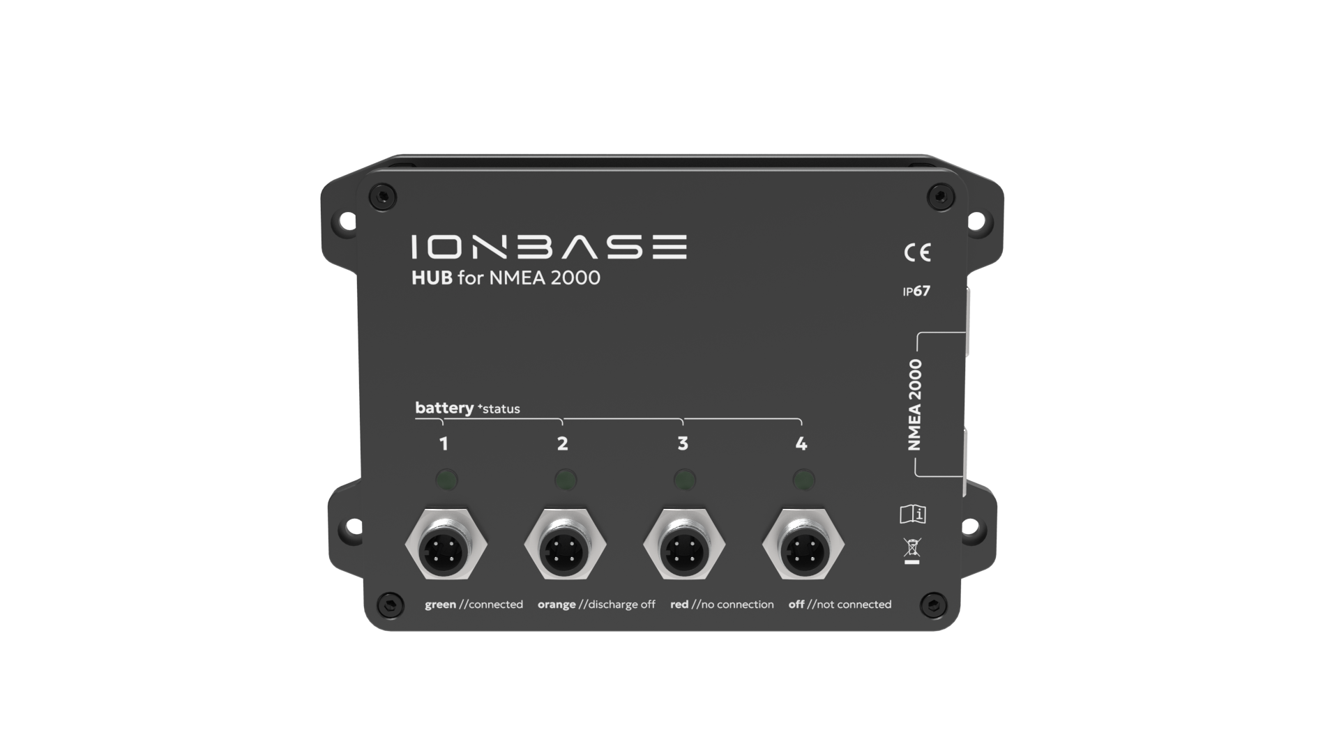 IONBASE hub to NMEA 2000 - Front view