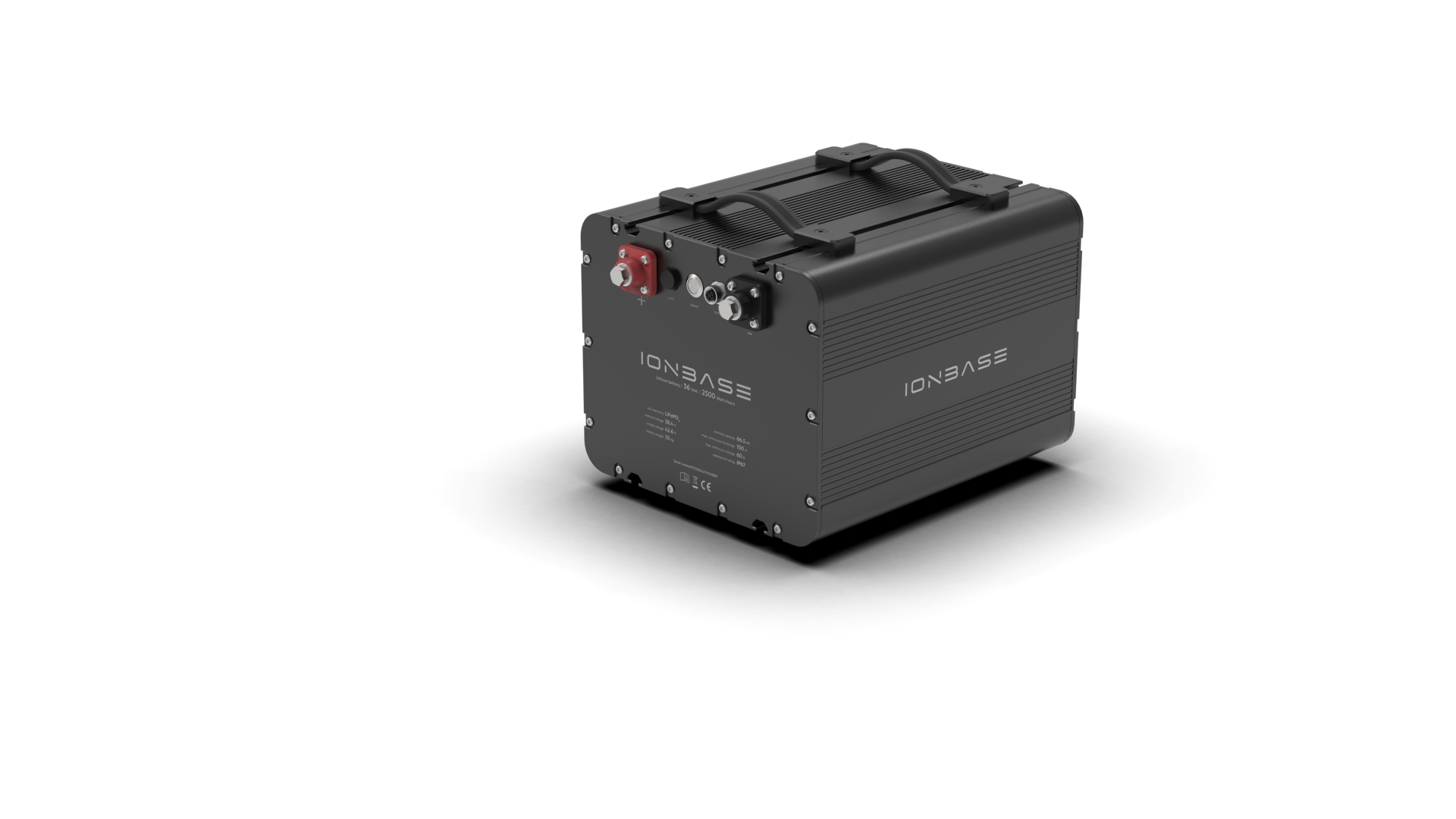 IONBASE Lithium Battery 36V 2500Wh Black - with handles